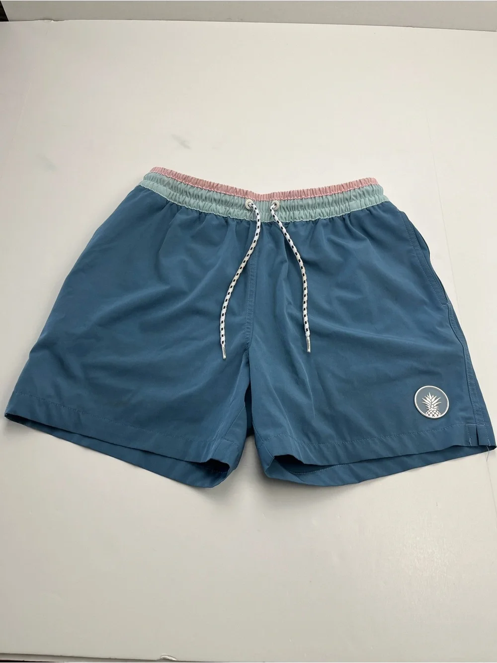 Chubbie’s Blue Swim Shorts Summer Vacation Mens Size Small Liner Beach FLAWED‎